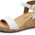 DREAM PAIRS Women's Open Toe Buckle Ankle Strap