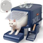 Stainless Steel Cat Litter Box with Lid - 3 in 1