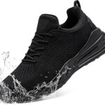 LARNMERN Mens Non Slip Work Shoes Slip On Water
