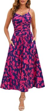 Annebouti Women 2025 Summer Spring Ruched Maxi