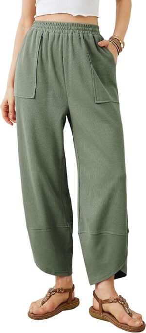 Xiaoxuemeng Womens Baggy Wide Leg Pants Casual