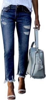 EVALESS Womens Jeans High Waisted Stretchy Ripped