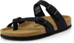 CUSHIONAIRE Women's Luna Cork Footbed Sandal With