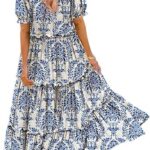 YESNO Summer Casual Bohemian Floral Dresses for