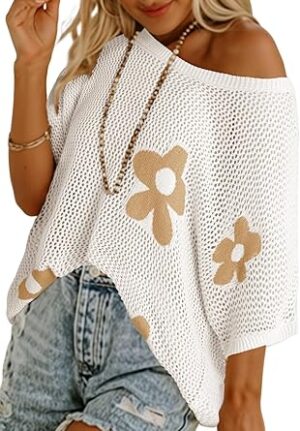 Dokotoo Womens Floral Fashion Summer Tops 2025