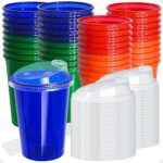 L LIKED 12 Oz Kids Sippy Cups, 4 Colours Assorted