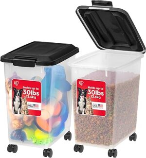 IRIS USA Dog Food Storage Container, 2 Pack, Up