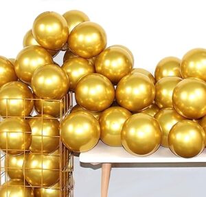 12 Inch 100 Pcs Latex Metallic Chrome Balloons
