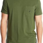 Nautica Men's Solid Crew Neck Short-Sleeve Pocket
