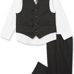 Van Heusen Boys' 4-Piece Formal Suit Set, Vest,