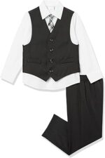 Van Heusen Boys' 4-Piece Formal Suit Set, Vest,