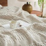 David's Home 100% Cotton Waffle Blanket Queen