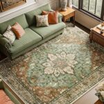 Area Rugs 8'x10' Washable Non-Slip, Floral