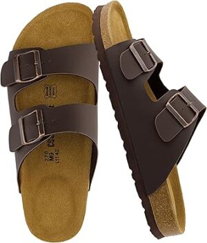 CUSHIONAIRE Lane Cork Footbed Mens Sandals,