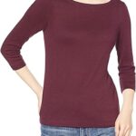 Amazon Essentials Women's Slim-Fit 3/4 Sleeve