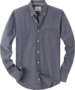 Alimens & Gentle Mens Solid Oxford Shirt Long