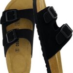 CUSHIONAIRE Lane Cork Footbed Sandals for Women –