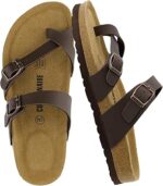 CUSHIONAIRE Women's Luna Cork Footbed Sandal With