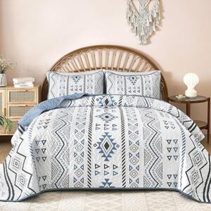 Drucon Boho Queen Size Aztec Quilt Set 3 Pieces