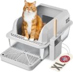 OHM Pets XL Cat Litter Box - Stainless Steel, 20L