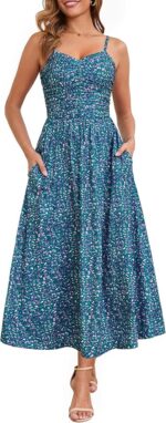 Annebouti Women 2025 Summer Spring Ruched Maxi