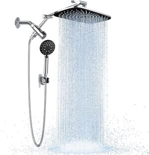 Veken Wide Rain Shower Head with 6 Modes Handheld