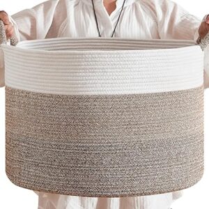 CLHMILY&Z Round Cotton Rope Storage Basket -