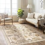 4x6 ft Washable Area Rug, Non-Slip