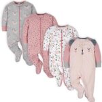 Gerber Baby Girls' 4 Pack Sleep 'N Play