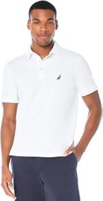 Nautica Men's Short Sleeve Solid Stretch Cotton