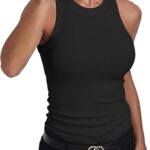 GEMBERA Womens Sleeveless Racerback High Neck