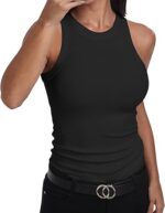 GEMBERA Womens Sleeveless Racerback High Neck