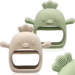 2 Packs Baby Teething Toy for 0-6 6-12 Months,