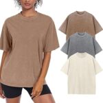 Womens Washed Vintage Oversized T-Shirt Casual
