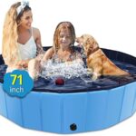 Foldable Dog Pool, 71" x 12" Large Kiddie Pool