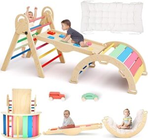 Pikler Triangle Set with Cushion, Montessori