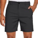 PULI Men's Golf Dress Shorts Flat Front Hybrid 7