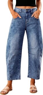 GRAPENT Barrel Jeans for Women Trendy High