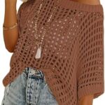 Dokotoo Womens Summer Scoop Neck Short Sleeve