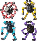 Transformable Fidget Spinners 4 Pcs for Kids and