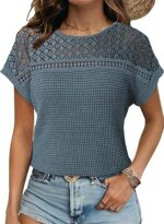 Dokotoo Women's Tops Casual Scoop Neck Short