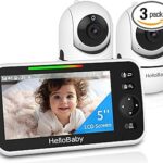 HelloBaby Upgrade 5’’ Baby Monitor with 30-Hour