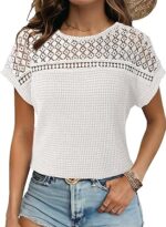 Dokotoo Women's Tops Casual Scoop Neck Short