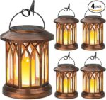 KOOPER 4 Pack Solar Lantern Outdoor Lights,
