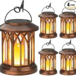 KOOPER 4 Pack Solar Lantern Outdoor Lights,