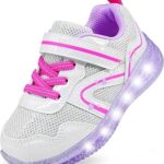 YESKIS Toddler Boys Girls Light Up Shoes LED