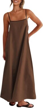 Shy Velvet Women's 2025 Summer/Fall Linen Maxi