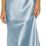 Summer Satin Spaghetti Strap Cowl Neck Backless