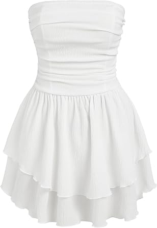 CIDER Women's Summer Cocktail Dress - Tube Ruched