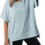 Dokotoo Oversized T Shirts for Women Crewneck